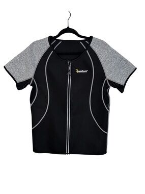 Sauna Sweat Vest Neoprene Zip Front Workout Weight Loss Shirt Mens XL